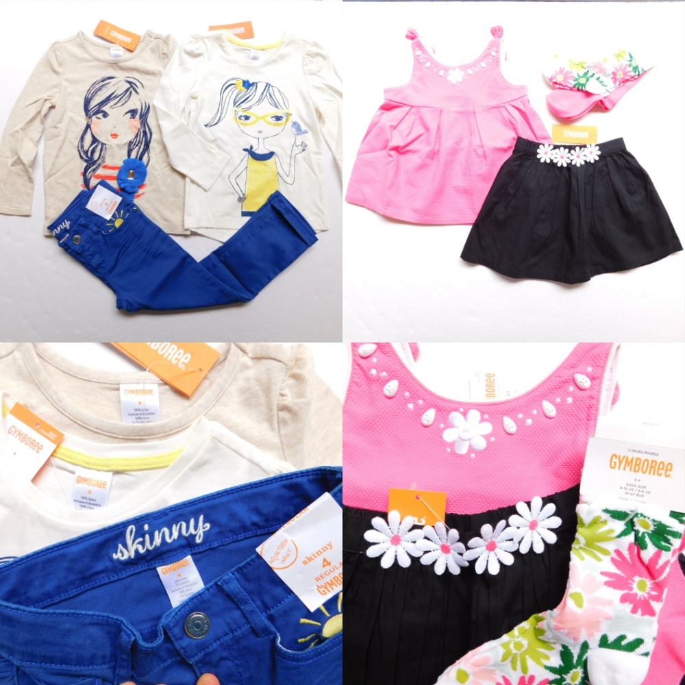 Gymboree Girls‎ Tops Skirt Outfits Jeans Spring Clothes Lot Size 4 NWT